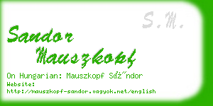 sandor mauszkopf business card